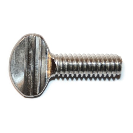 Thumb Screw, 1/4-20 Thread Size, Spade, Stainless Steel, 3/4 In Lg, 6 PK
